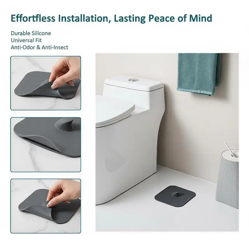 Bathroom Floor Drain Deodorant Pad Insect Resistant Anti Odor Sewer Stopper Anti Smell Mat for Laundry Room Shower Toilet Kitch