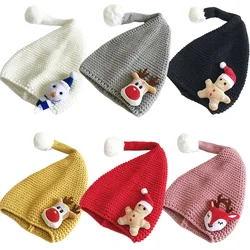 Kerst Baby Muts Cartoon Sneeuwpop Elanden Gebreide Mutsen Voor Jongens Meisjes Schattige Pompom Beanie Herfst Winter Peuter Baby Warm Muts