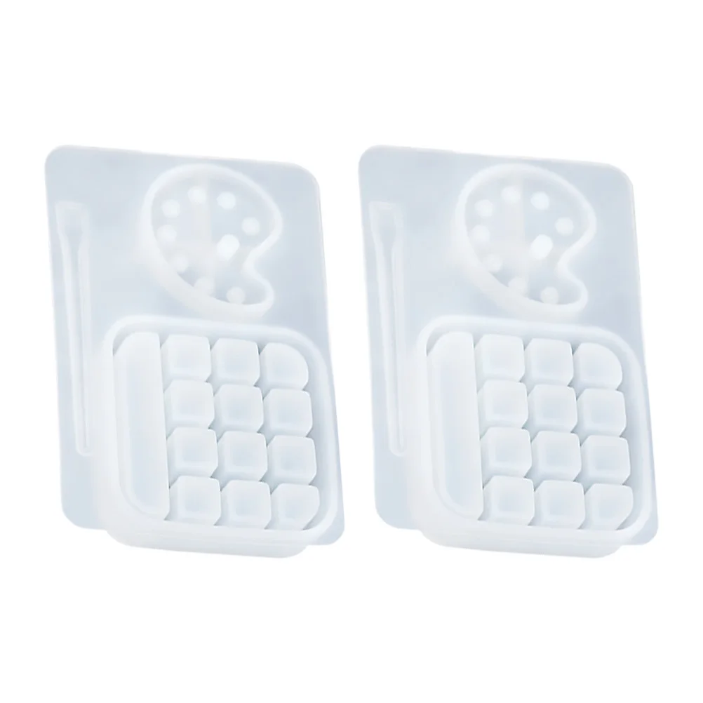 

2Pcs Resin Casting Mold Silicone Mold for DIY Paint Tray Box Crystal Epoxy Craft Making Easy to Use and Clean Supplies