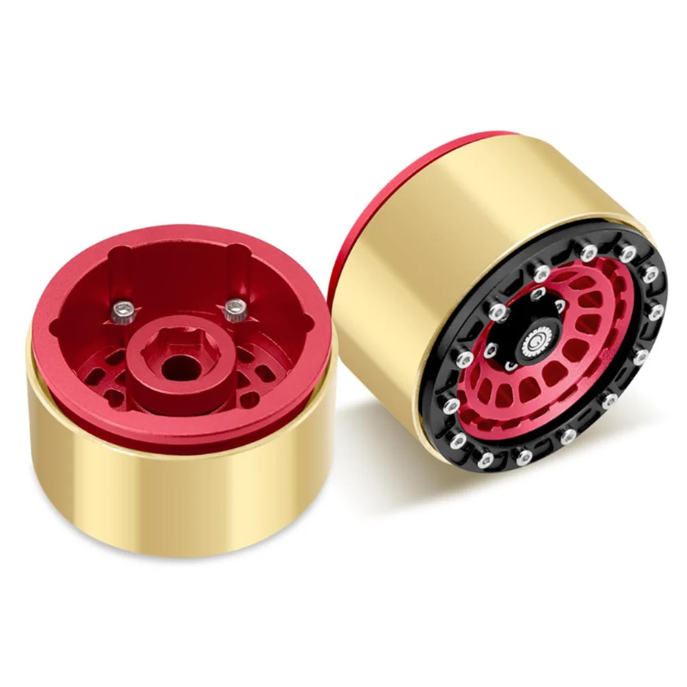 Aluminum Alloy And Brass Ball Lock Wheel Hub for SCX10/TRX4 90046 1.9-inch RC Simulation Climbing Car Off-Road Vehicle Toy Part