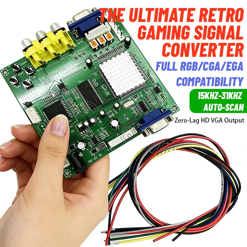 GBS 8200 HDMI Arcade Game Video Converter RGB/CGA/EGA/YUV to Dual VGA HD Video Output Board for Arcade Machine Retro Gaming