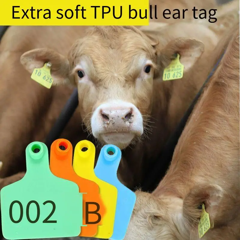 50 pcs Soft TPU Cattle Ear Tag Cold-Resistant Frost-Resistant Wear-Resistant DIY DIY Customized Custom For Farm Animal Ear Tags