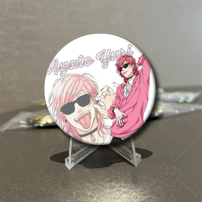 Yarichin Club Anime Button Pin Metal Badge Kawaii Yuri Ayato Yui Tamura Brooch Bag Coat Accessories Jewelry Fans Collect Gifts