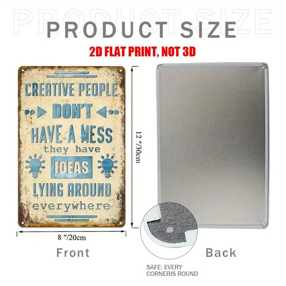 Creative People Poster Motivational Quotes Typography Wall Decor Metal Tin Sign Metal Sign