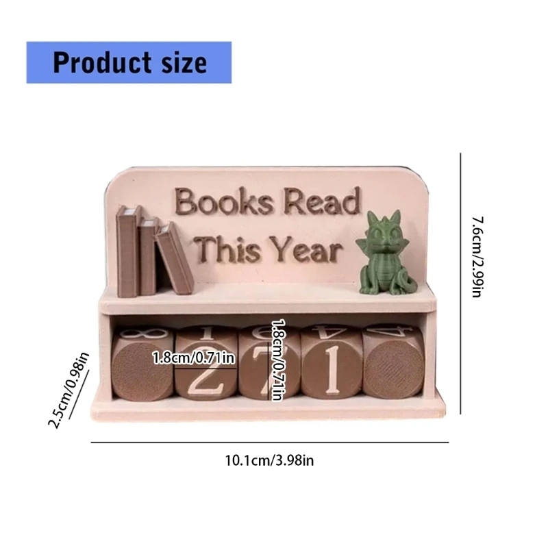  Motivational Reading Goal Counter Bookshelf Decors with Visual Display Plastic