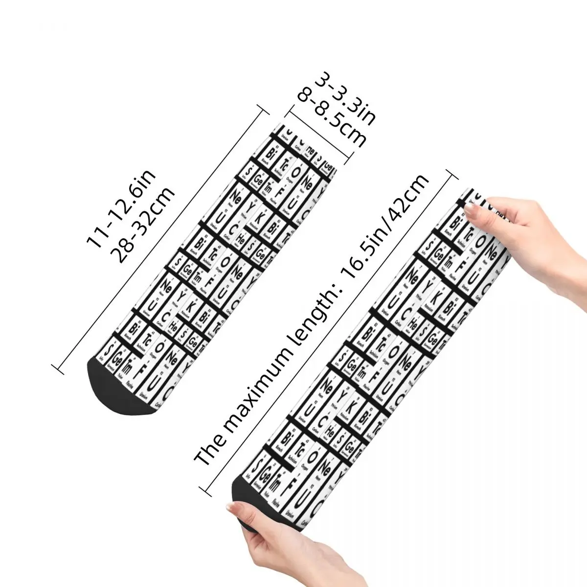 화학 화학자 과학 과학자 주기율표 농담 요소 발목 양말 남성 남성 여성 가을 스타킹 힙합, 선물