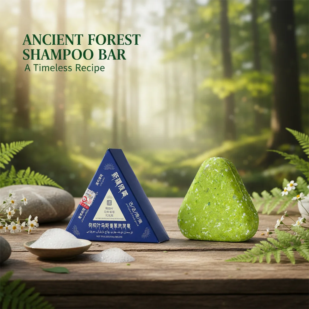 

Natural Herbal Shampoo Soap - Usman Grass & Platycladus Hair Treatment Strengthens Roots Controls Oil Scalp Cleansing Hair Care