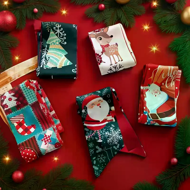 

Рождественский элемент, универсальный шарф-святковый бант, декоративный шарф, ремни для аксессуаров для волос, украшение сумки и подарок