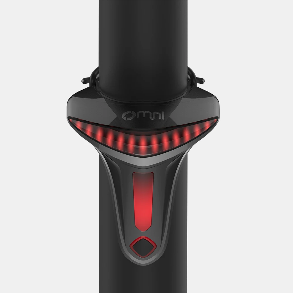 Omni bicicleta luz trasera casco fácil instalación USB recargable señal bicicleta luz trasera bicicleta luz trasera Led