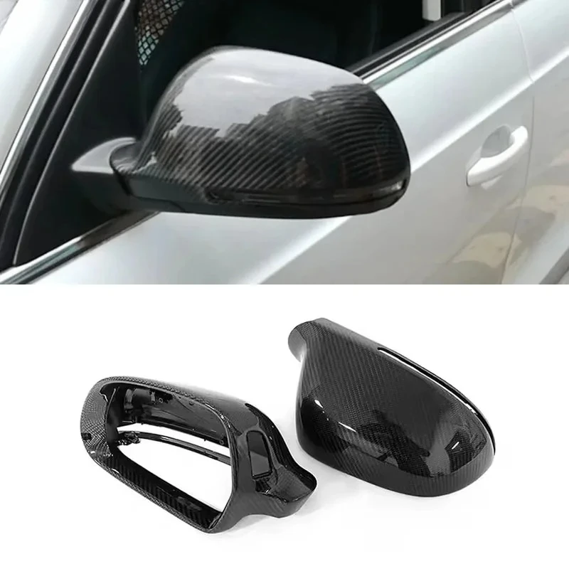 

High-Performance FORAudi A4L RS3 Q3 A3 A6 A8L B8 Side Mirror Replacement Cover Real Carbon Fiber ABS Assist