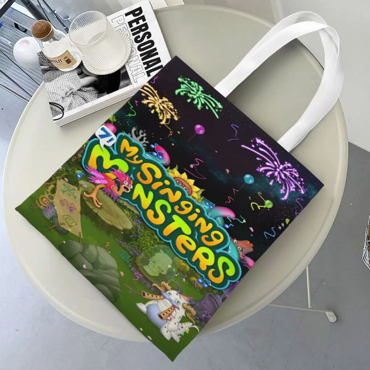 My Singing Monsters Canvas Tote Bag Aesthetic Large Capacity Fashion Bags for Unisex