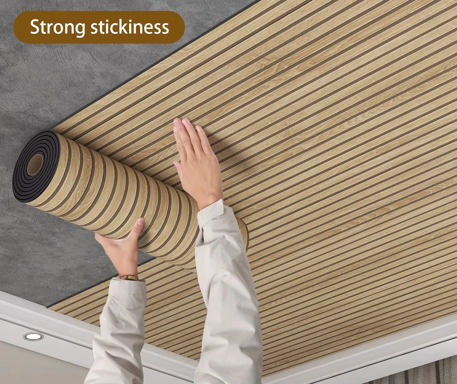 Extra Thick 3D Retro Wood Grain Self-adhesive Wallpaper Perfect for DIY Ceiling and Wall Projects SXP Resin Removable Waterproof