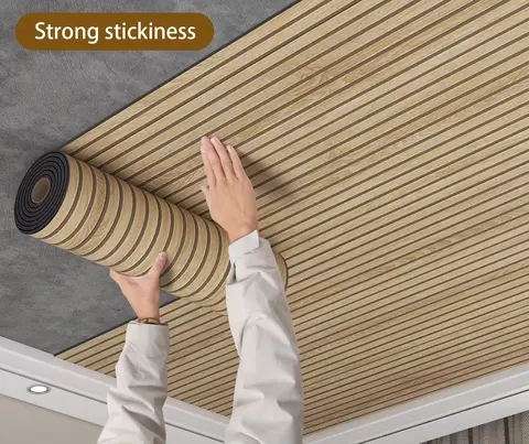 Extra Thick 3D Retro Wood Grain Self-adhesive Wallpaper Perfect for DIY Ceiling and Wall Projects SXP Resin Removable Waterproof