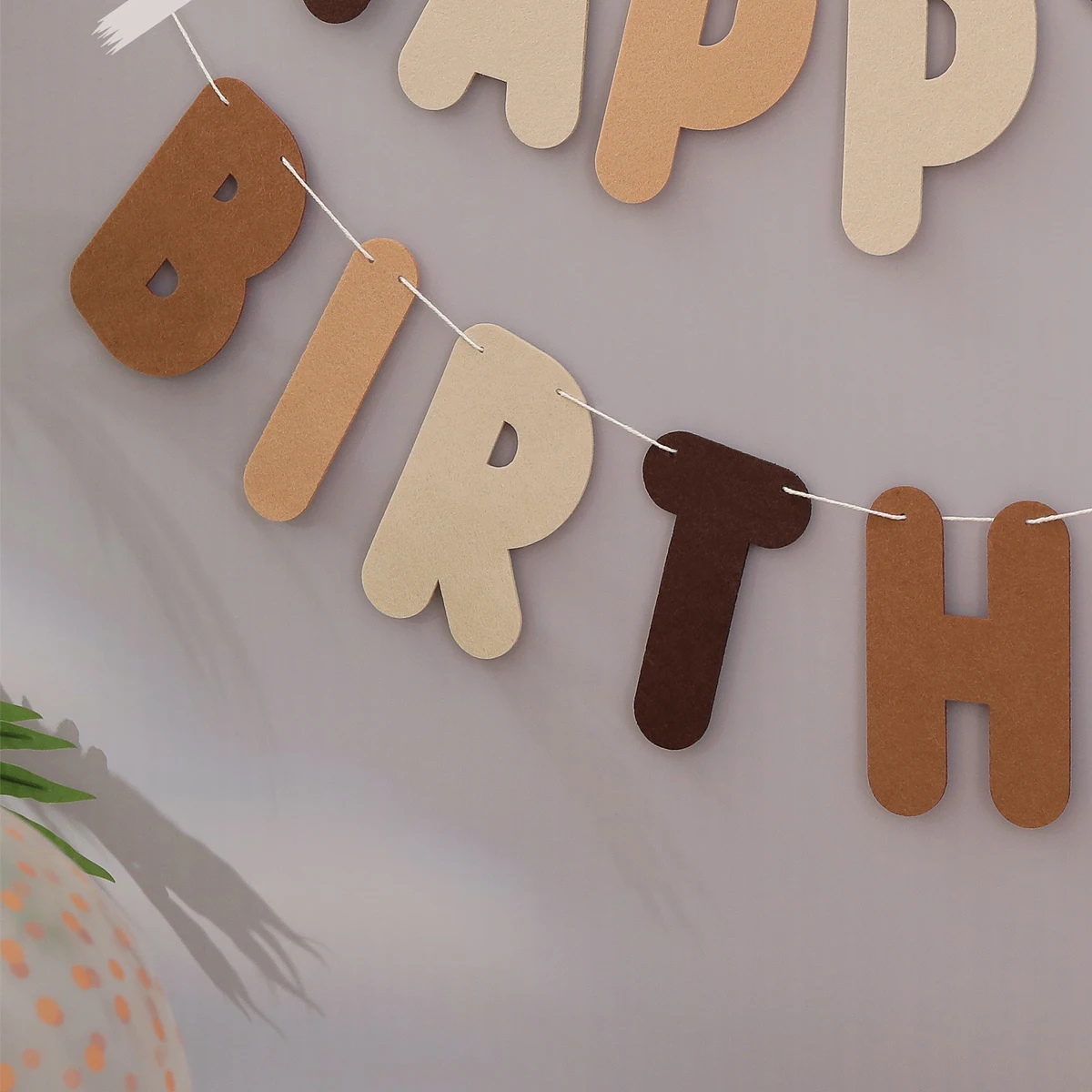 Brown Bear Birthday Letter Pull Flag Party Decoration banner layout 1 set 1 piece