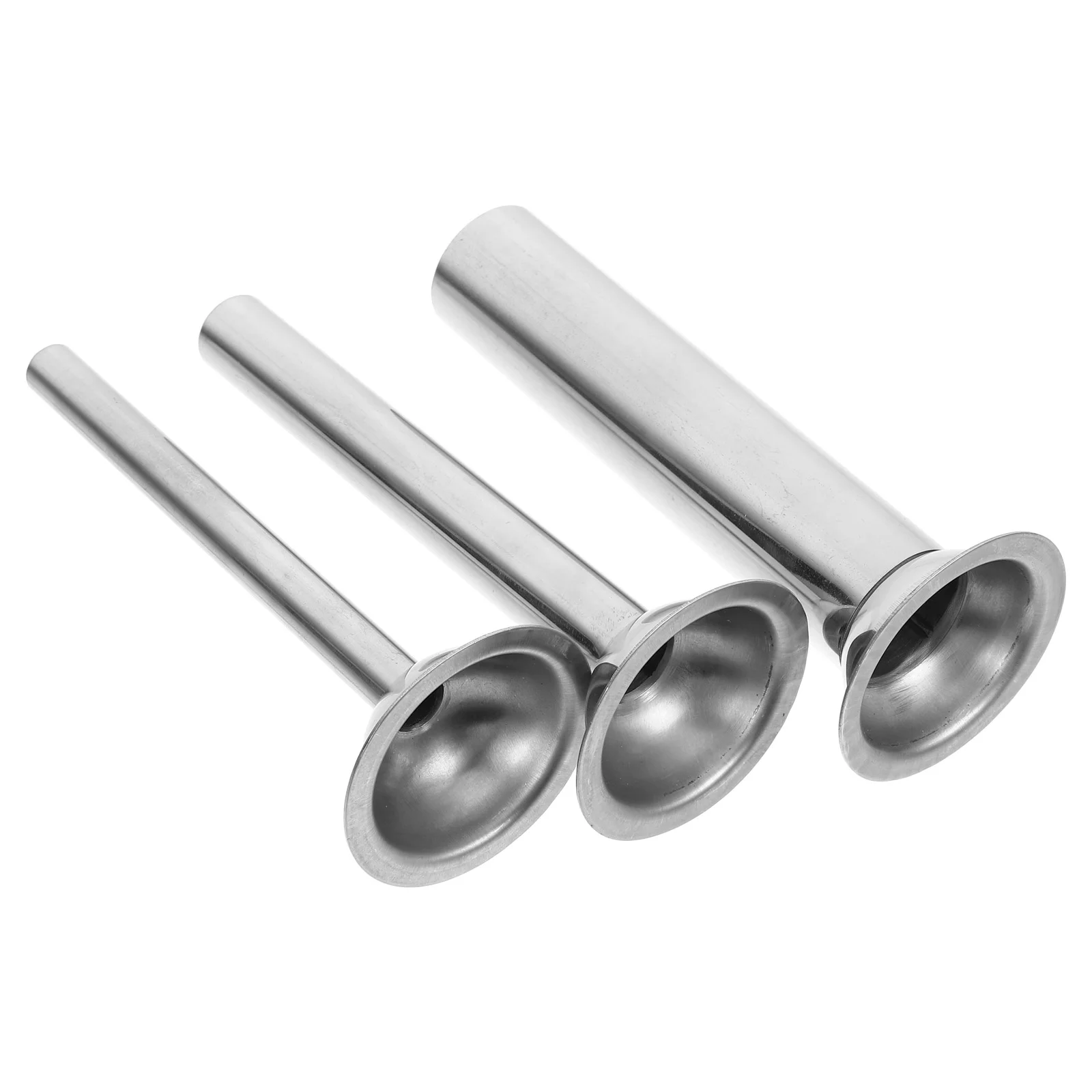 

3pcs Sausage Stuffer Tubes Set Stainless Steel Meat Filler Food Sausage Filling Tools (Size 5) sausage filler tube