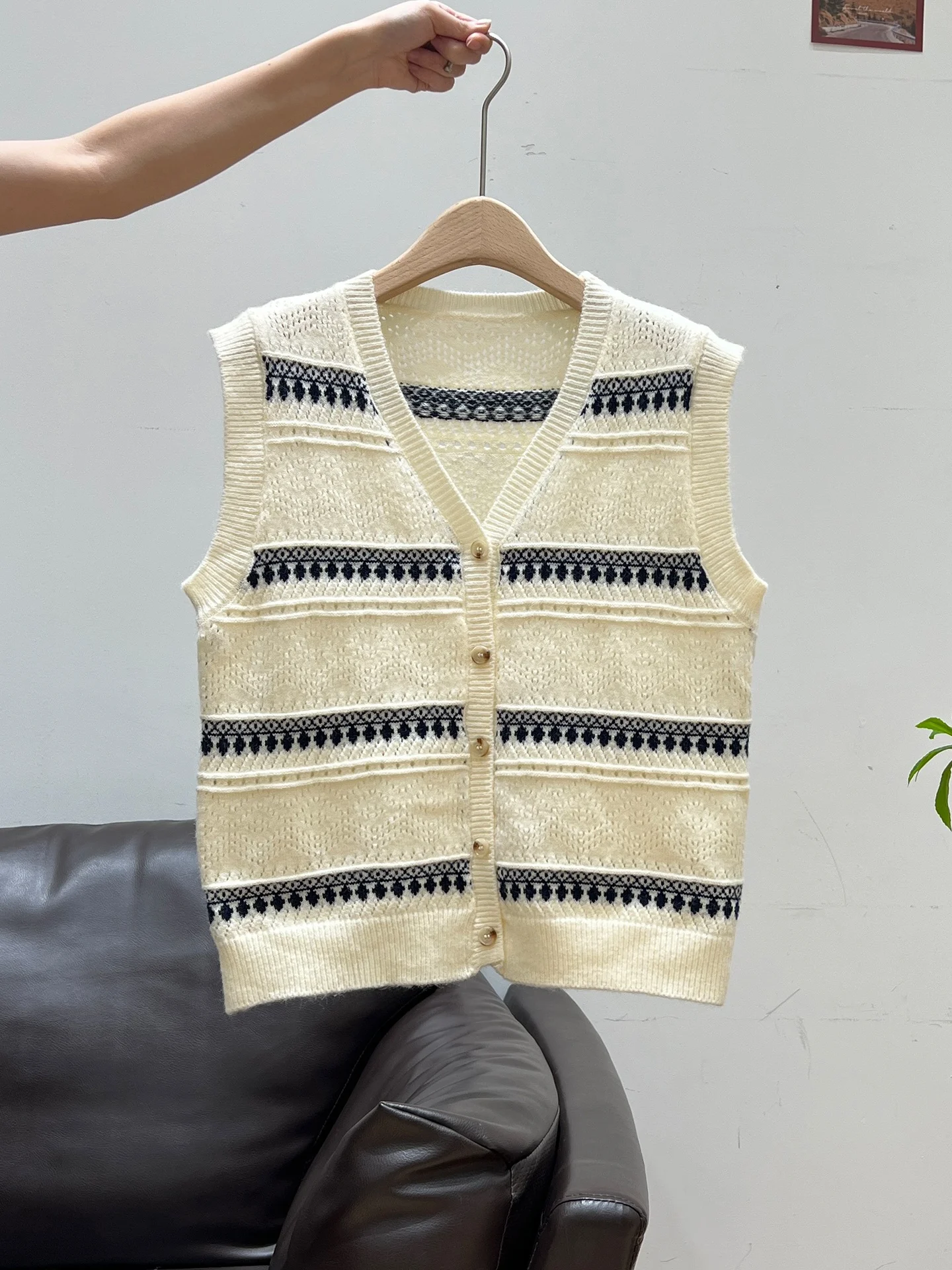 レディースニットロングスリーブベストトップセット秋冬アウターカーディガンレーストリムベースirtインナーウェア通勤sle