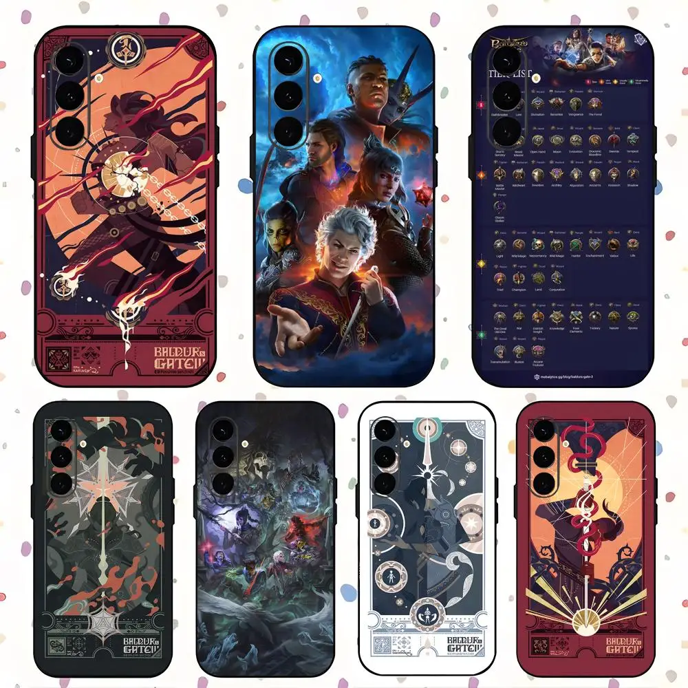Game Baldurs Gate 3 Phone Case For Samsung Galaxy S26 S25 S24 S23 S22 S21 Plus Ultra Fold A Soft Black