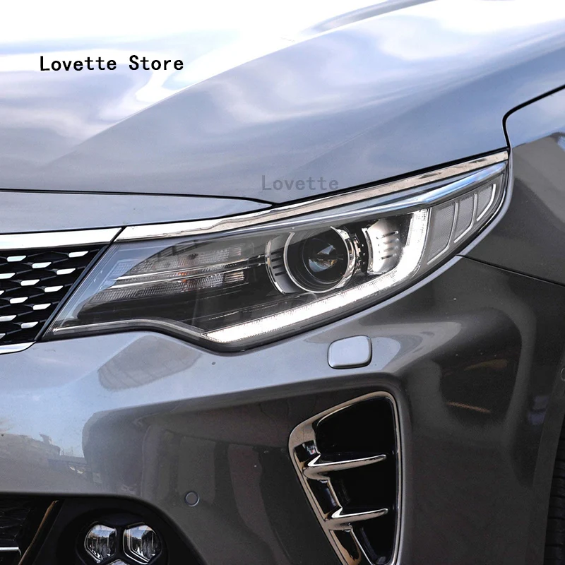 

For KIA Optima K5 2016-2019-Accessories Car Headlight Protective Film Front Lamp Smoked Black TPU Sticker