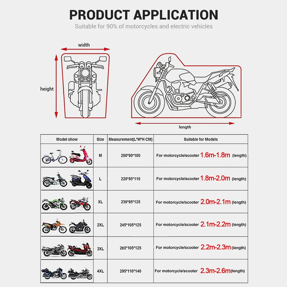 Juste de Protection Solaire UV Imperméable pour Moto, Scooter, Vélo, Extérieur, Toutes Saisons, Accessoires, Pluie, Poussière, Vert, Nouveau