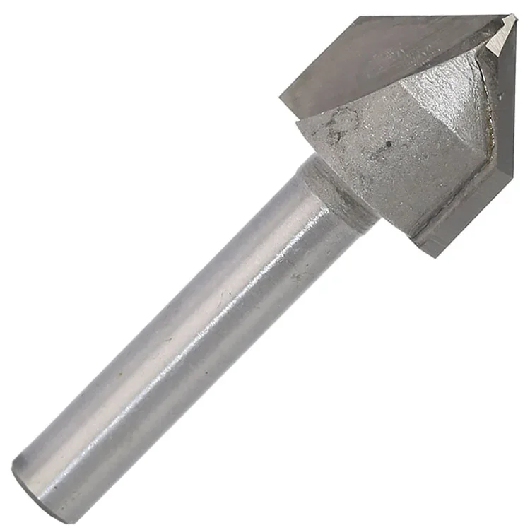 1PC 1/4" 6.35MM 1/2" 12.7MM Shank Milling Cutter Wood Carving 90 Deg V Type Slotting Cutter Tungsten Woodworking  Router Bits