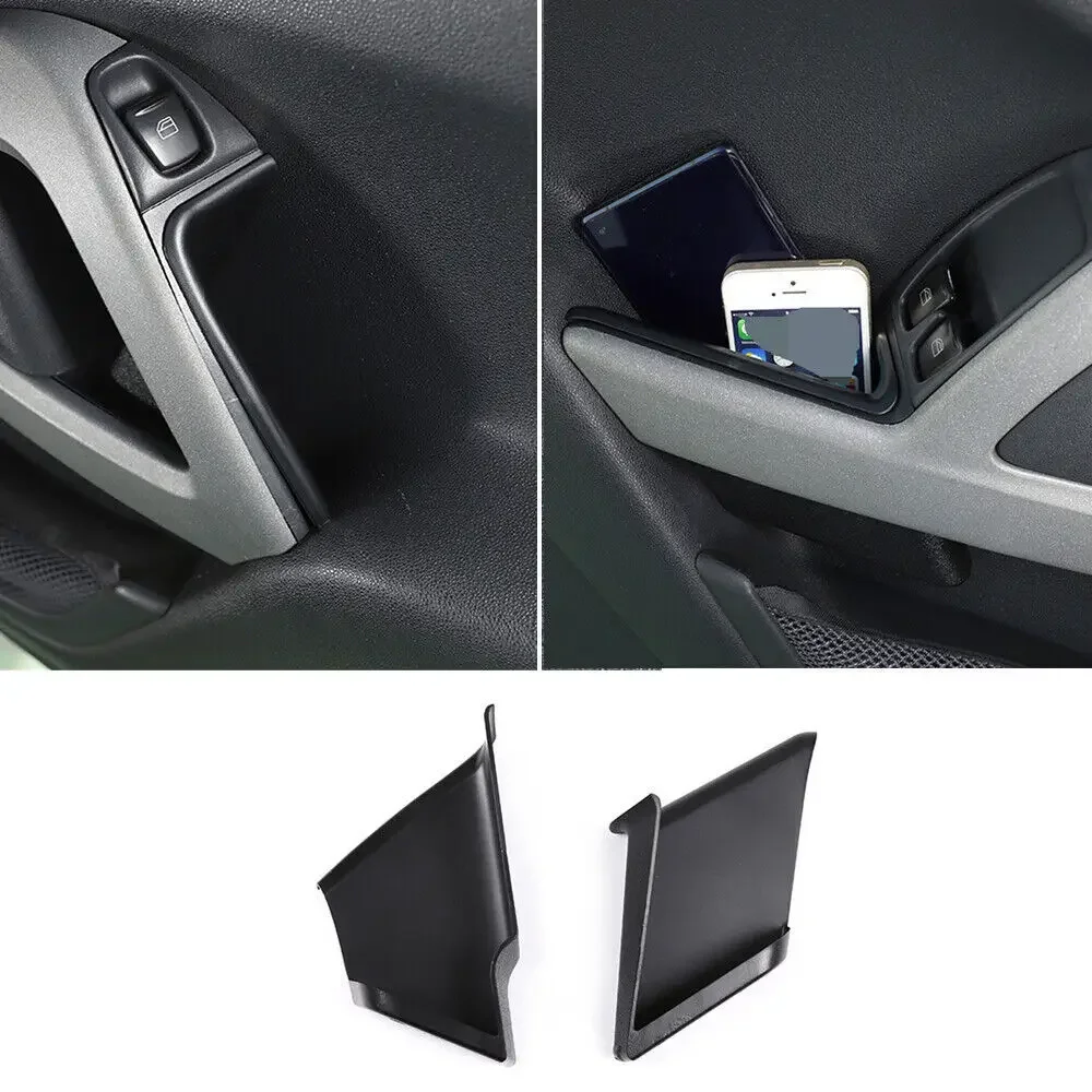 2PCS Car Door Storage Box Handle Armrest Storage Case For Mercedes Benz Smart 451 Fortwo 2010-2015 Styling Interior Accessories