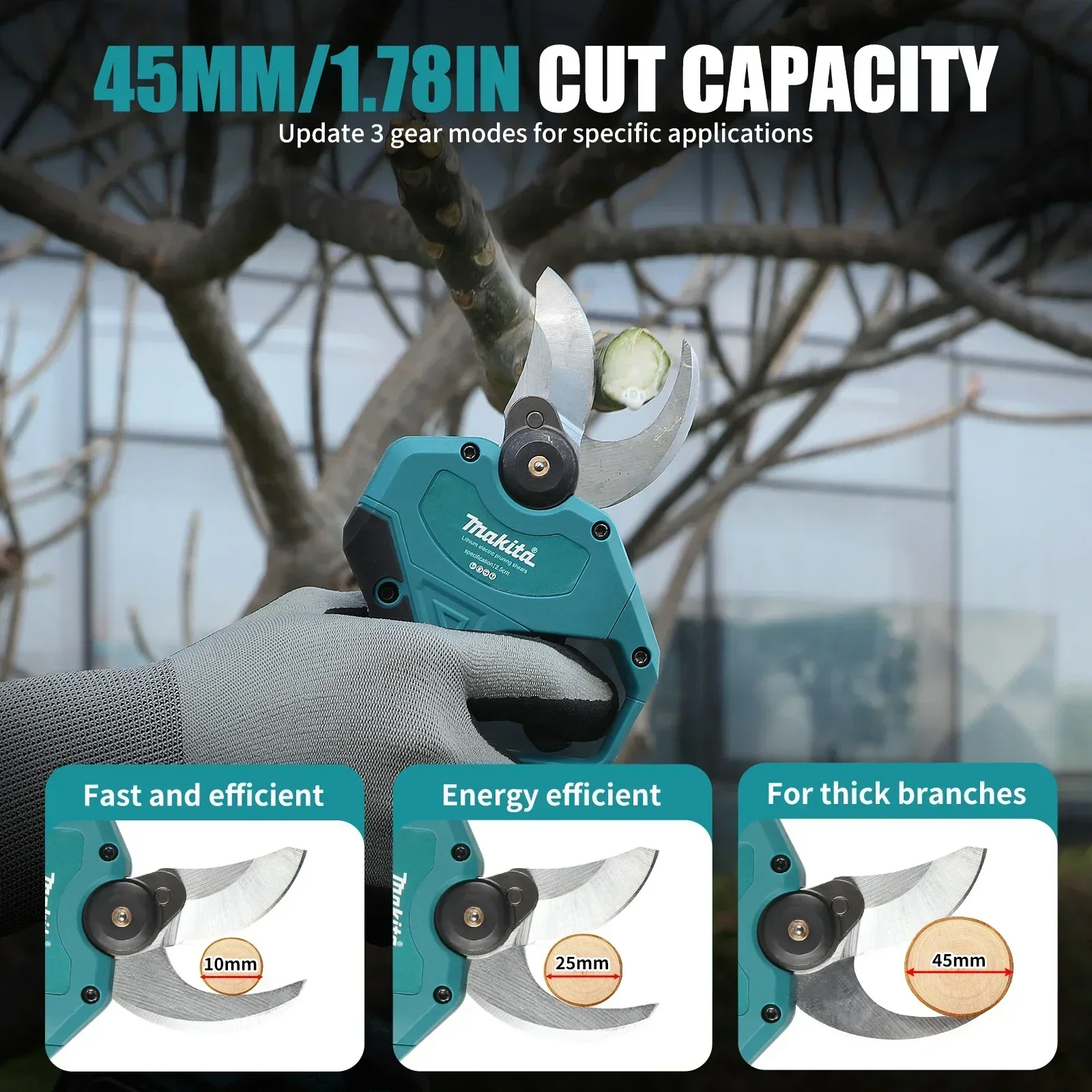 

Makita 18V Professional Cordless Electrician Scissors Pruning Shears Cutter Wireless Drills Tools Garden Pruner Tool