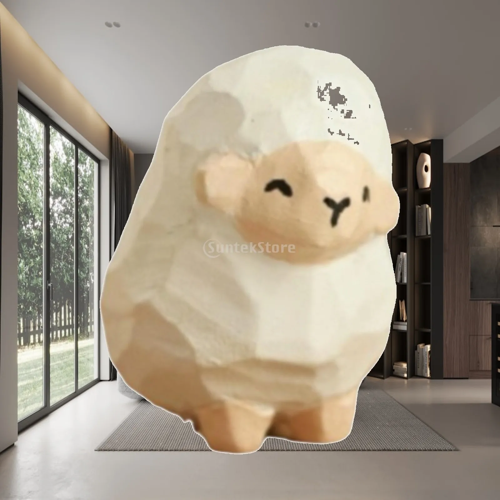 Mini Animal Figurine Wooden Statue Desktop Decoration Craft for Living Room Bedroom Shelf Table Ornament