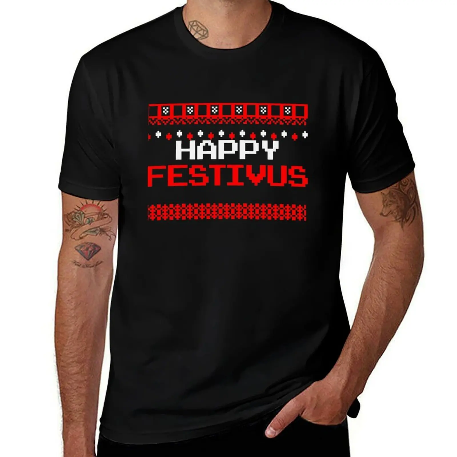 

Happy Festivus - Ugly Christmas Shirt T-Shirt t shirts cotton 100% essential t shirt T-Shirt