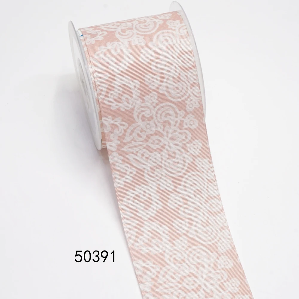 DIY Cartoon Flower Printed Grosgrain Ribbon For Craft Supplies Sewing Accessories 5 Yards. 50390