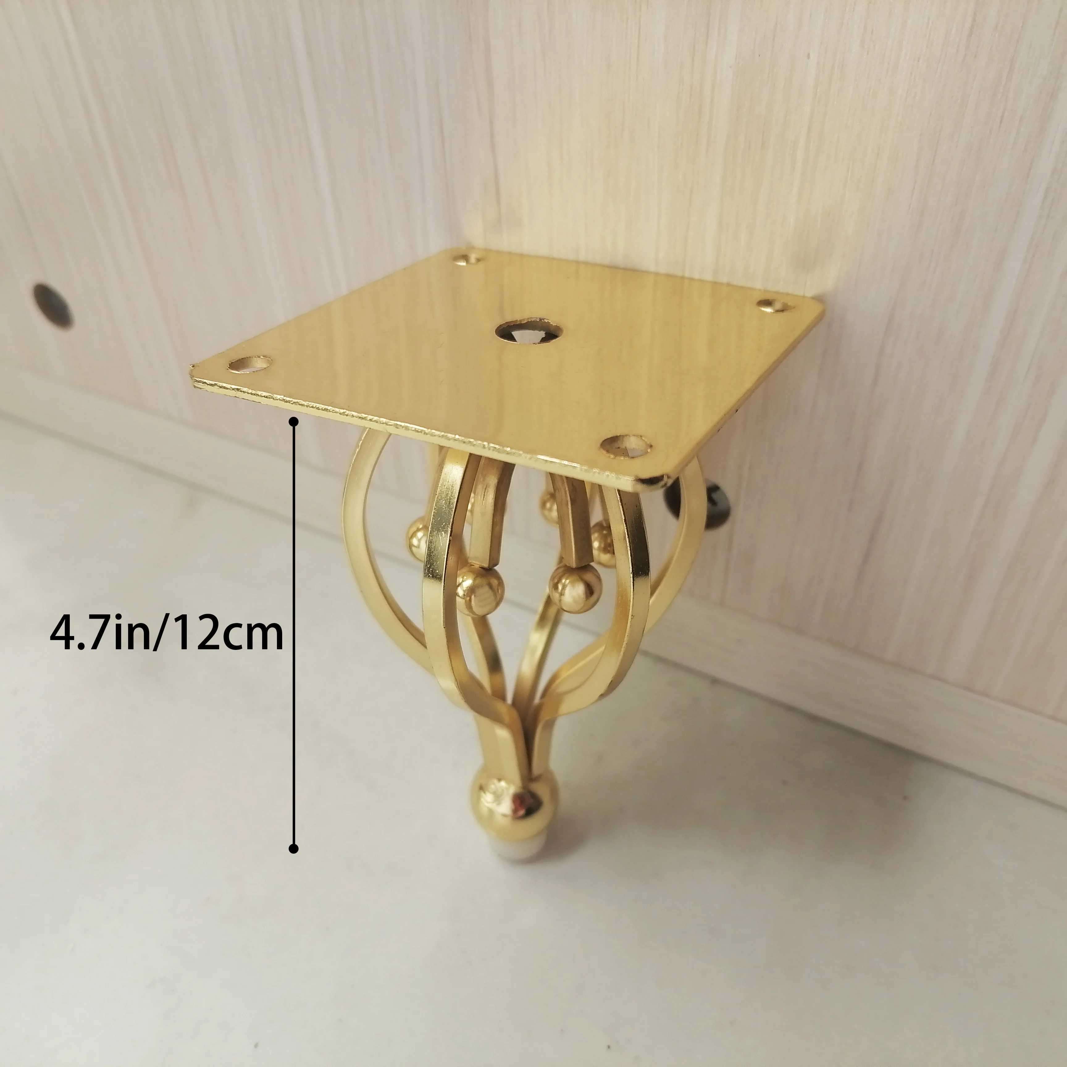 4pcs New Furniture Feet Metal Gold Sofa Feet Furniture Hardware Flower Core Table Leg Support, Chairs, Tables, Dressing Tables