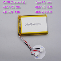 3.7V 4000mAh 14.8Wh 965068 Polymer Li Lipo Battery 3 Wire Thermistor 3Pin 1.0/1.25/1.5/2.54mm Connector For GPS LED Tablet PC