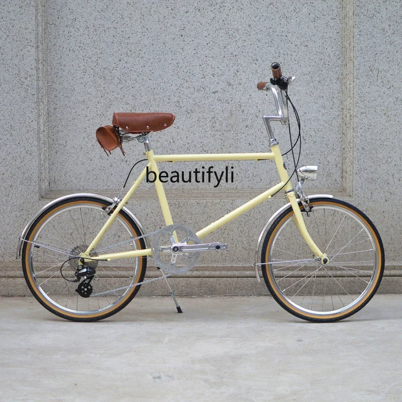 20-Inch 451 Ivory Yellow 8-Speed Lightweight Commuter Exercise Casual Retro Ferry Road Bike