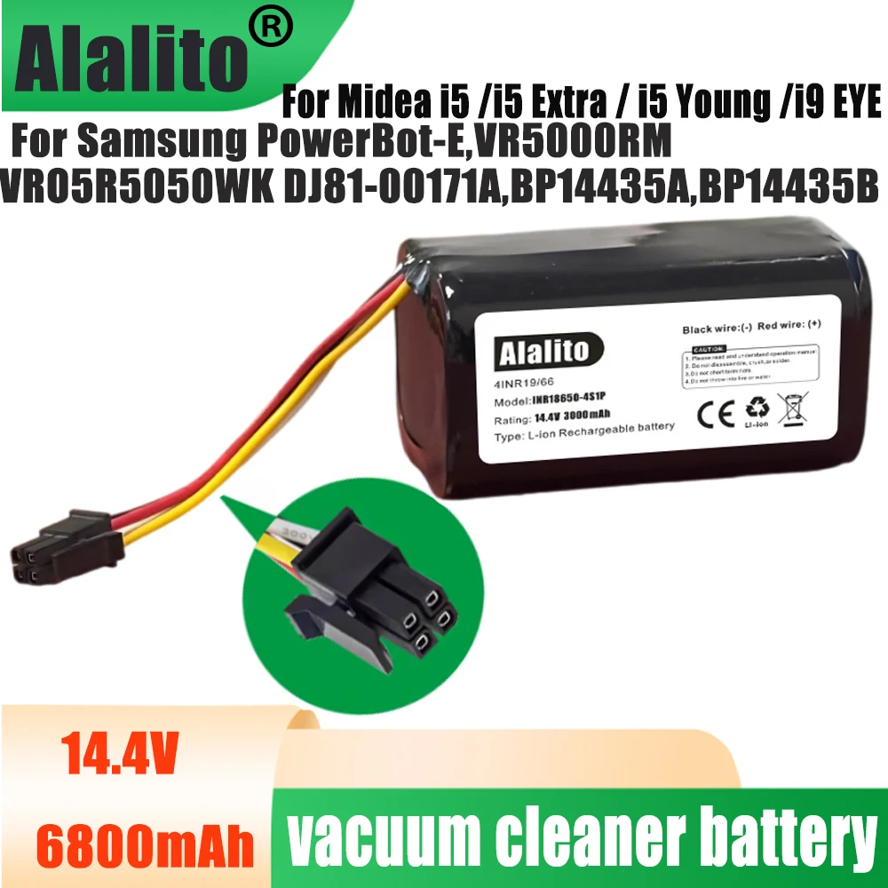 

Robot Vacuum Cleaner Battery for Midea i5 Young Extra i9 EYE i50pro BP14435A DJ81-00171A