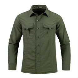 Long shirt Quick-Drying Shirt Outdoor Military Long-Sleeve Work Shirt Breathable Sports Tops Sun Protection