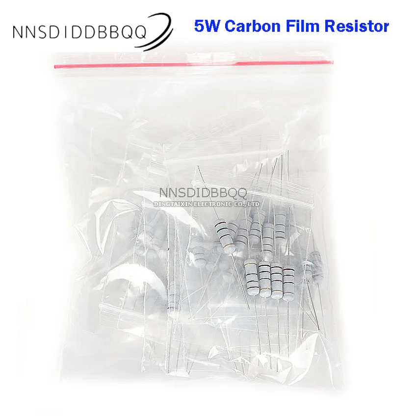 

5W DIP Carbon Film Resistor Kit 1KΩ-820KΩ Common ResistanceTotal 30 Values,5PCS of Each Value