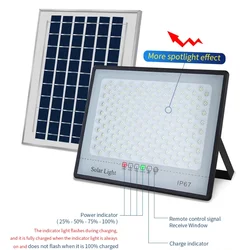 JVEE 100/300/500W Solar Lights Outdoor IP67 Waterproof RC Powerful External Sunlight Garage Wall Lamp Garden Path Decor Light