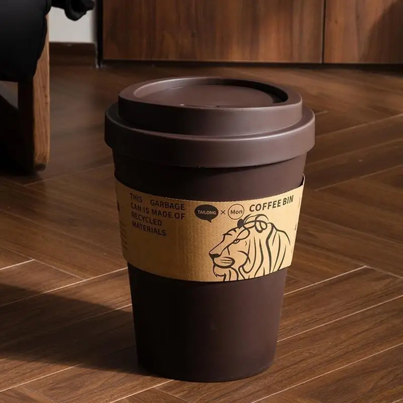 

Trash Can Garbage Container Bin Swing Lid Container with Large Capacity Storage Basket for Bathroom Patio Toilet Offices Kitchen