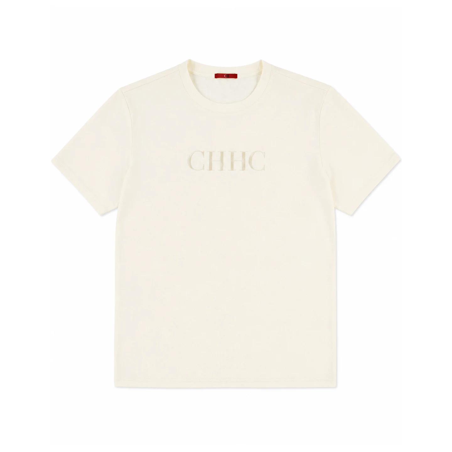 CH Women Crew Neck Short Sleeve T Shirt Front Letter Embroidered Logo Basic Casual Daily Wear Soft Cotton Tee Top Blouse