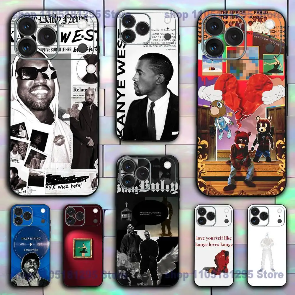 

New Album Rapper Kanye West Phone Case For iPhone 17,16,15,14,13,12,11,XR,Pro,XS,Max,XR,Plus,Mini Soft Silicone Black Shockproof