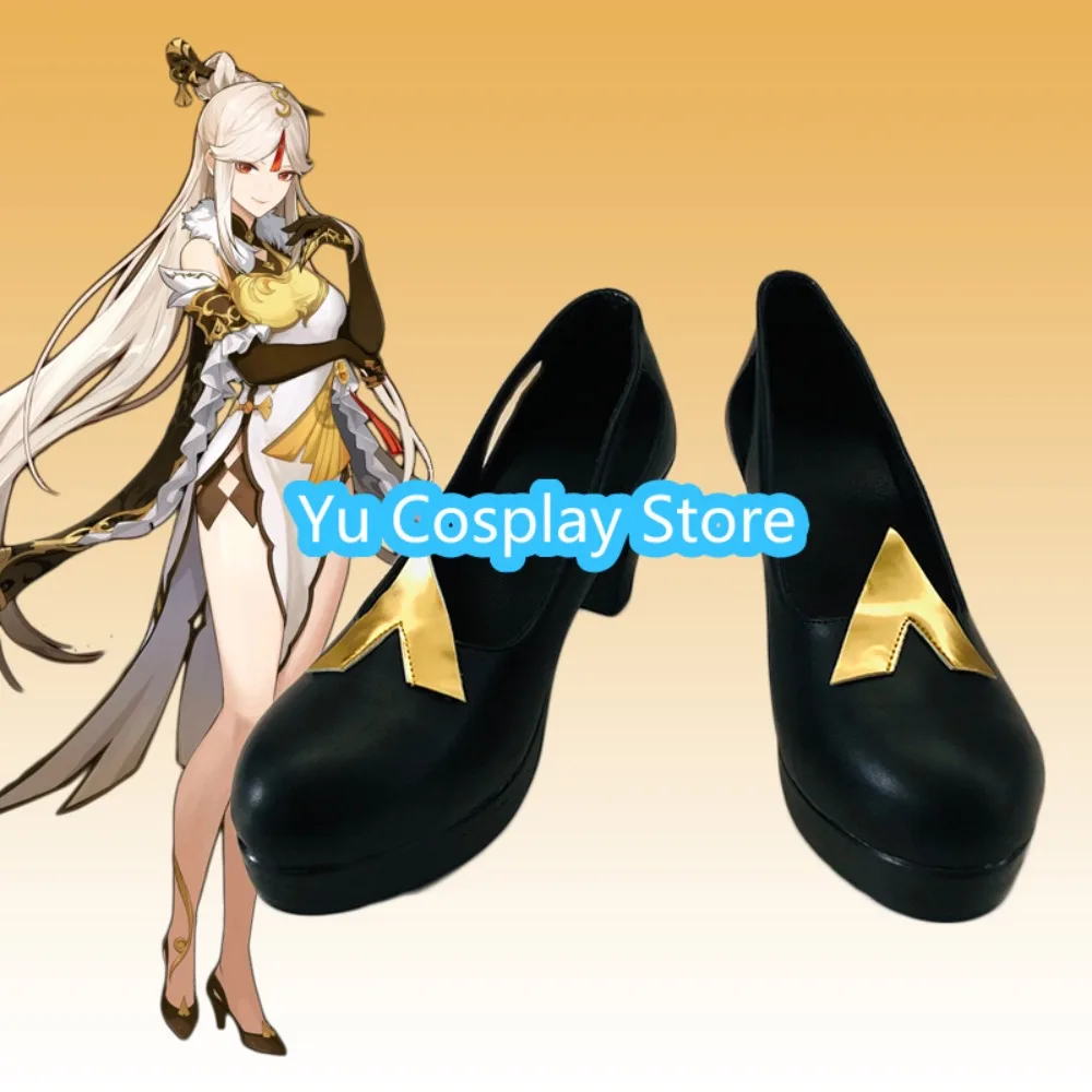 

Yu Cosplay Store Genshin Impact Ningguang Opulent Splendor Cosplay Shoes Anime Cosplay Shoes Boots Halloween Costumes Props