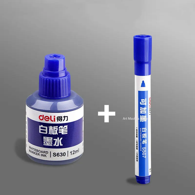 Black Ink for Whiteboard Markers Erasable Large Capacity Refill 12ml Red Blue Water-based Students Color pen and ink stationery