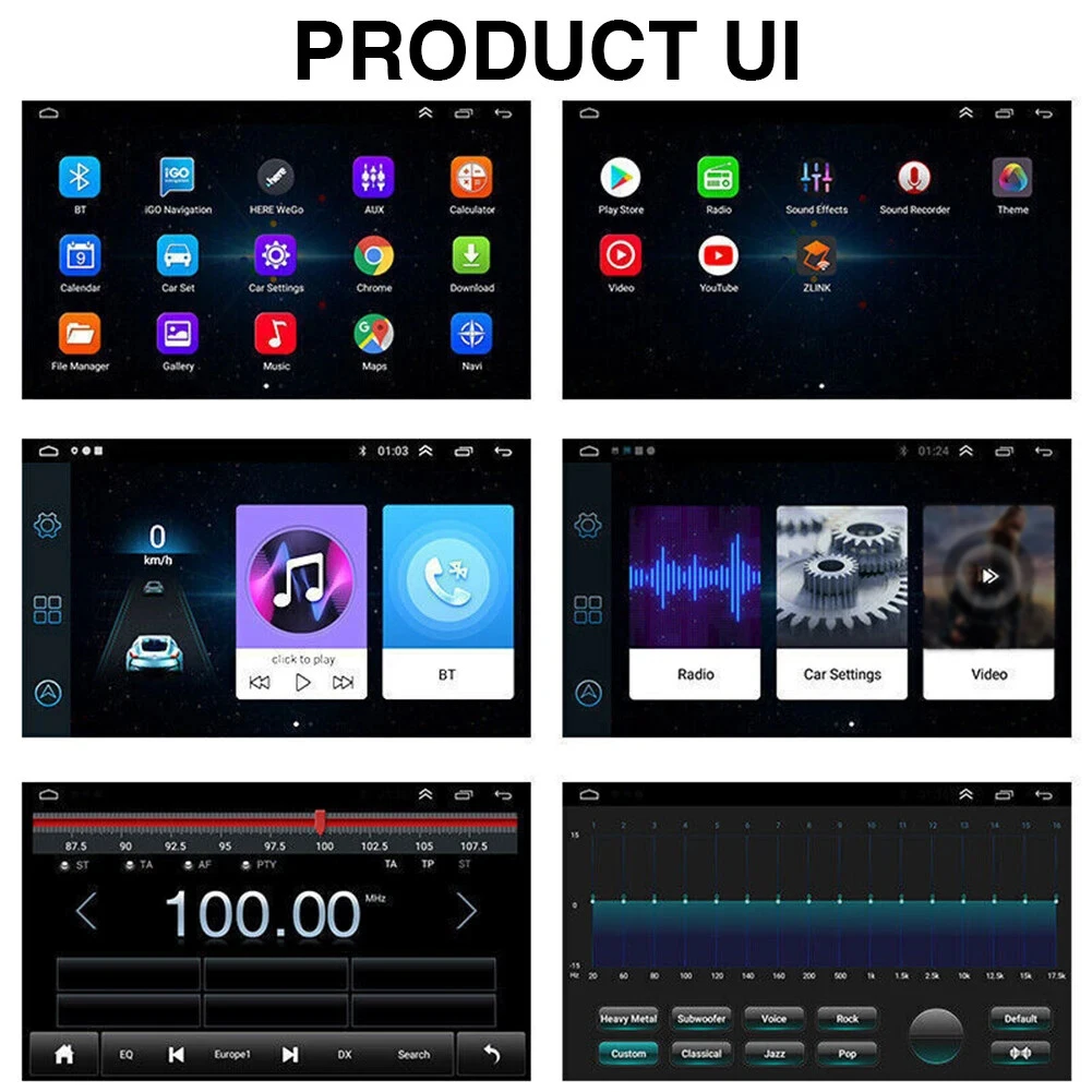 8in IPS Touchscreen Car Screen Radio Player 2+32G Android 15 Car Stereo for Chevrolet Silverado 2007-2018 GMT900/K2XX, for Chevrolet Tahoe 2007-2014 GMT900 with Wireless Carplay Android Auto GPS WiFi Bluetooth SWC Mirror Link Split Screen view 8