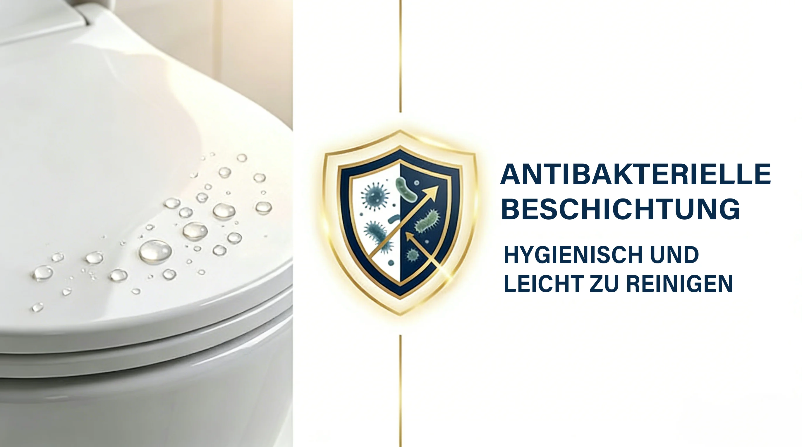 SINOBATH WC-Sitz mit Soft-Close-Funktion, WC-Sitz aus Holz, universeller Toilettensitz, langlebiger, stabiler MDF-Toilettensitz, belastbar bis 190 kg, einfache Installation, Zinklegierungsscharnier, antibakteriell und leicht zu reinigen – Detail 5