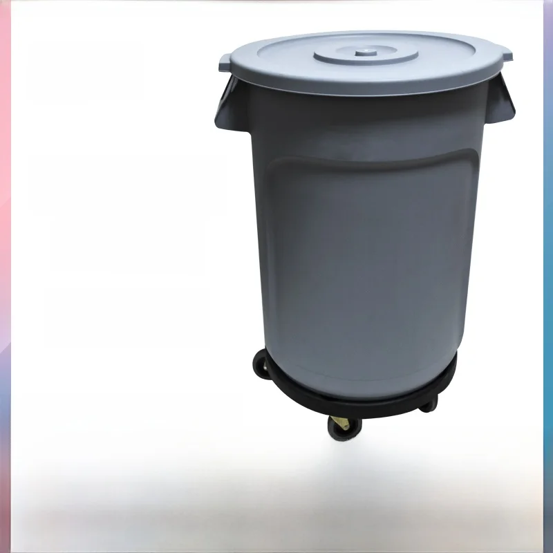 

Large Capaci round Plastic Tra Can with Wheels Bla Outdoor Kitchen Dining Cleaning Buet Water Buet Household Tools