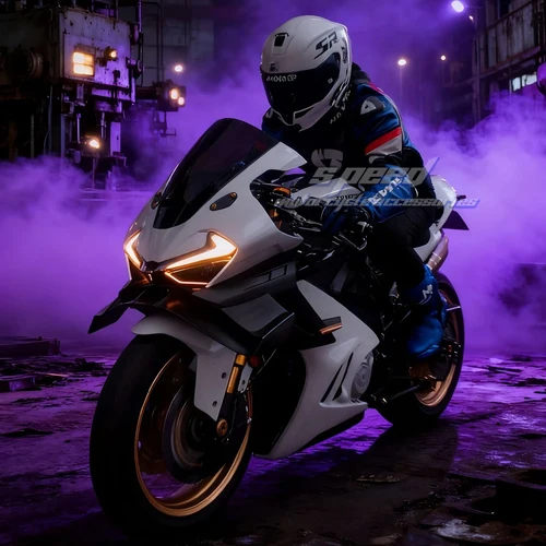 Imagen 2 del producto Ajuste para CFMOTO 675SR-R 675 SR-R modificar el alerón inferior competitivo, alerón frontal grande sin daños, alerón de borde lateral recto