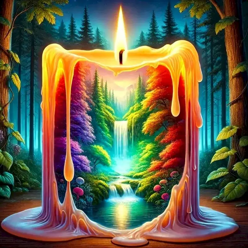 

5D Diamond Painting Kit Full Drill Candle Forest Cross Stitch Mosaic Waterfall Landscape Rhinestone Embroidery Home Decor