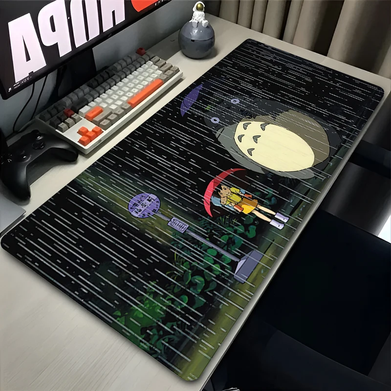 لوحة ماوس مكتب كمبيوتر محمول وردي ساكورا Kawaii Mousepad PC اليابان أنيمي T-totoros تمديد حصيرة مكتبية ملحقات الألعاب لوحة المفاتيح