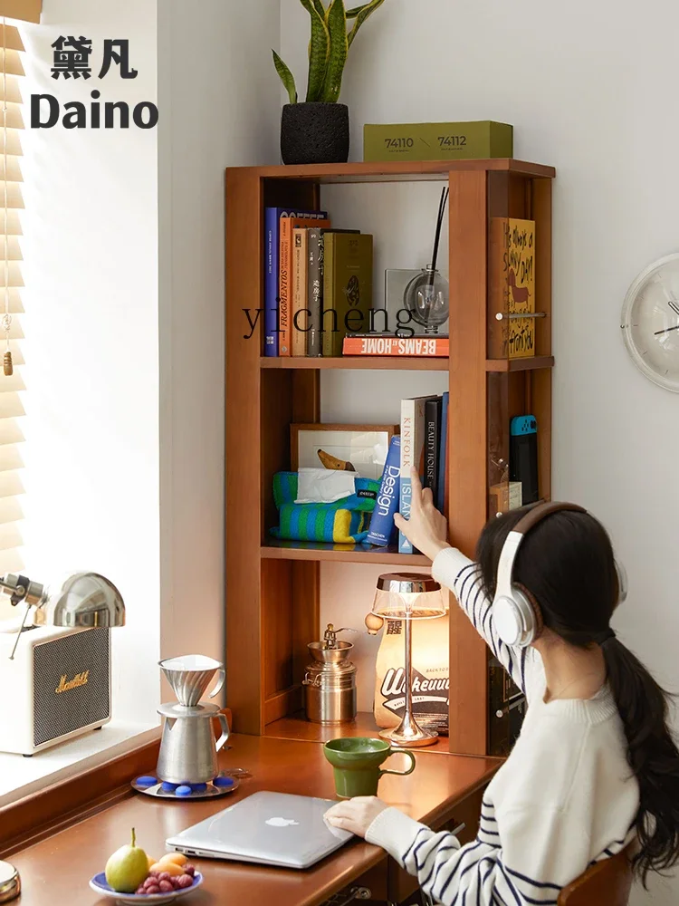 DSA  solid wood corner bookcase rack storage between cracks retro ultra-narrow floor combination cabinet