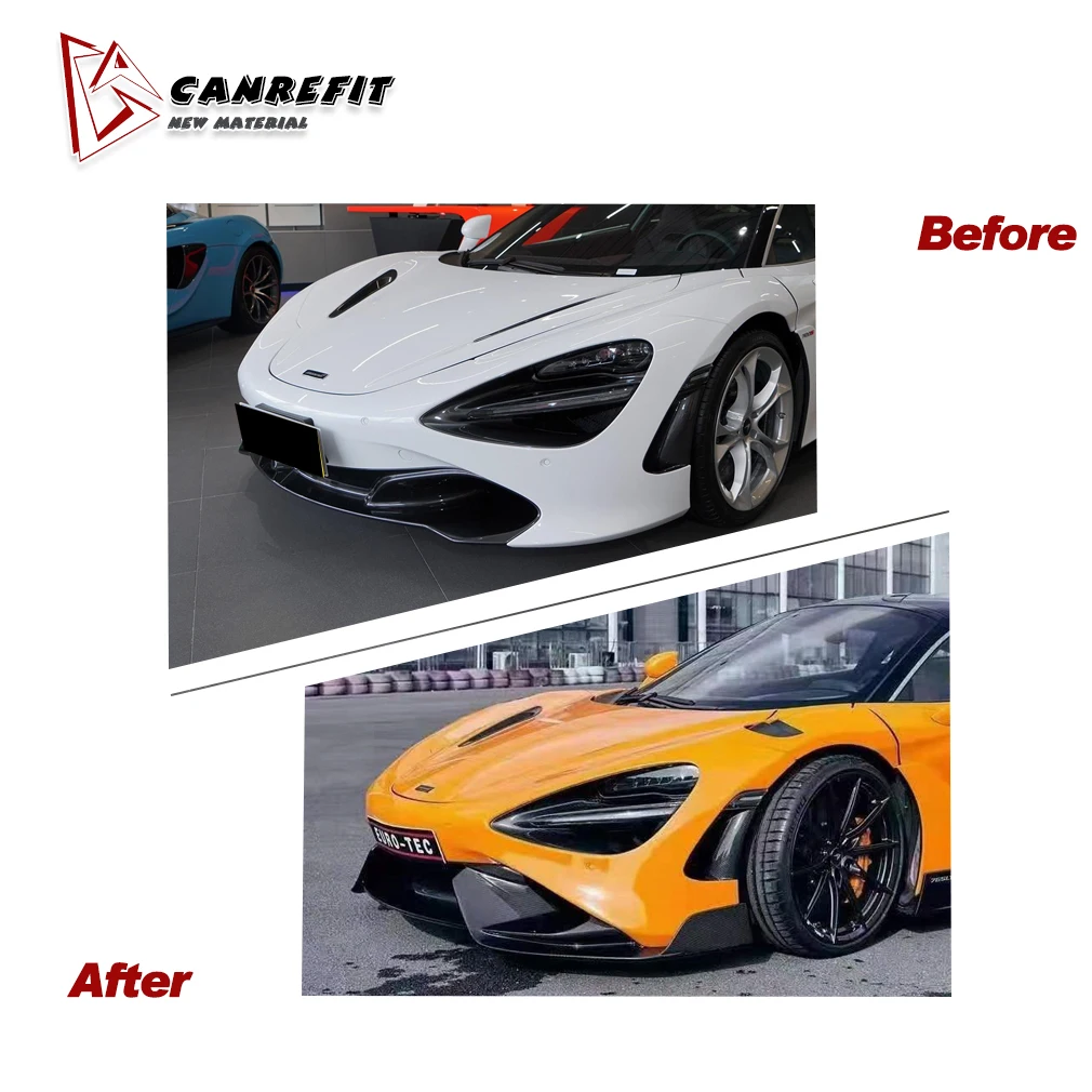 High quality body kit for McLaren 720s upgraded to McLaren 765 LT front bumper, rear bumper and hood carbon fiber