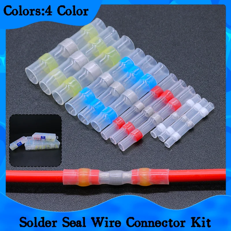 

Heat Shrink Butt Splice Crimp Terminals for Automotive Home Electrical Repair 10-500P Solder Seal Wire Connectors Kit Waterproof